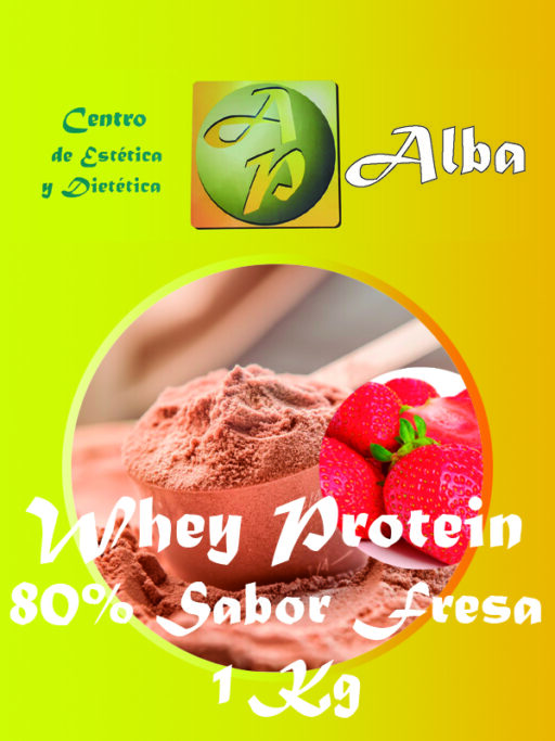 Whey Protein 80% Sabor Fresa 1 Kg